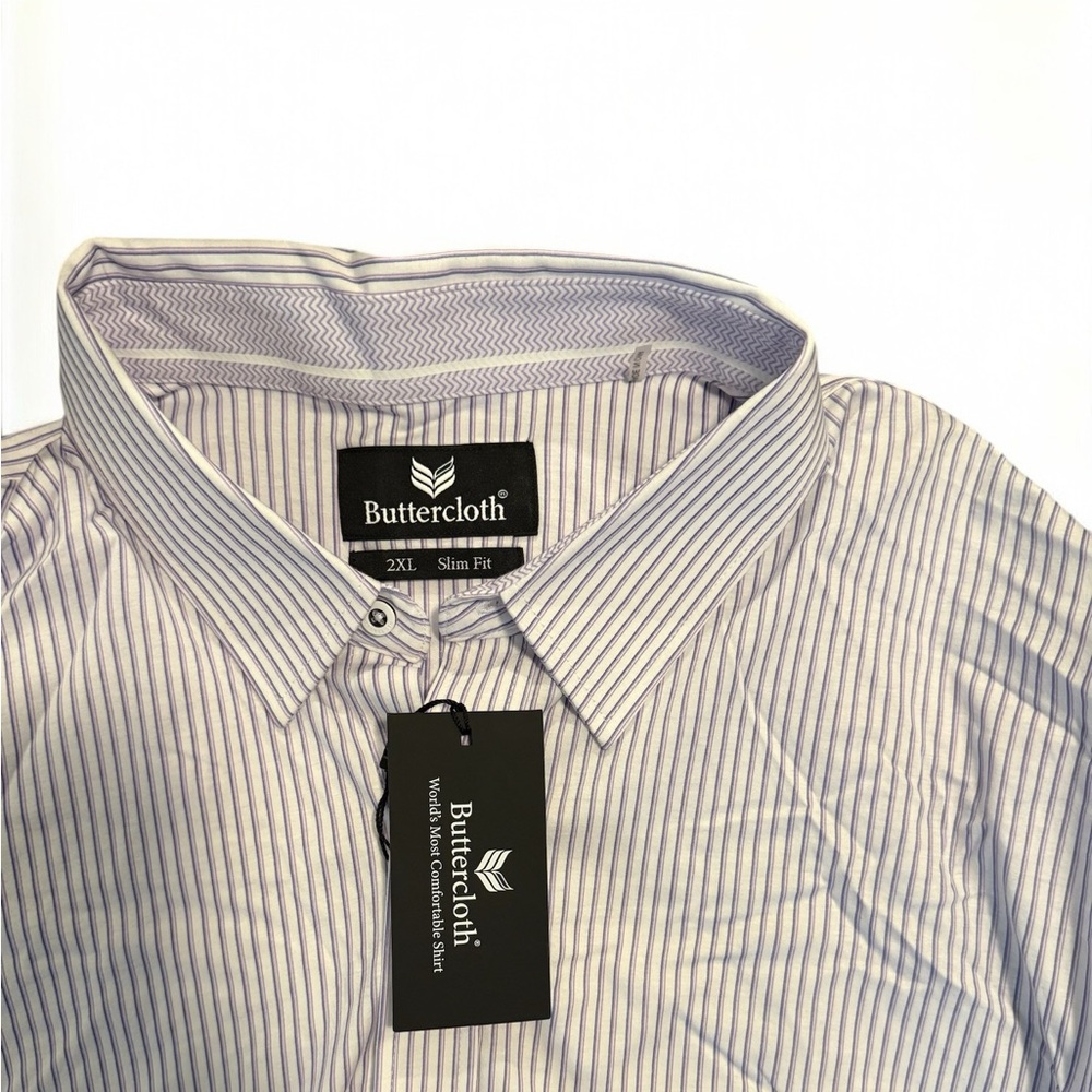 Buttercloth Vintage Space Striped Dress Shirt - Picture 3 of 3